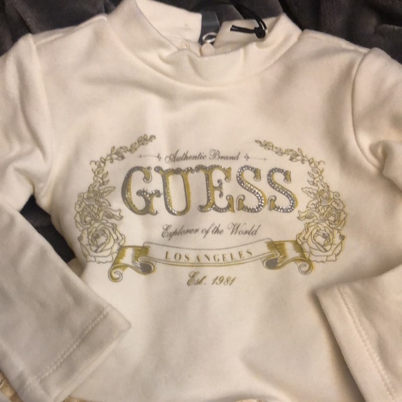 Beautiful cream and gold Guess dress with pants - Picture 6 of 7